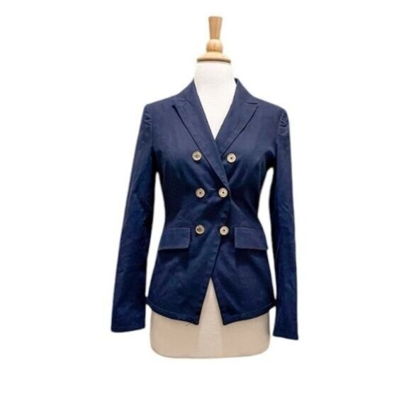 Tory Burch Jackets & Blazers - Tory Burch Lizzie Blazer Navy Blue Size 0 Tailored Jacket Excellent Condition